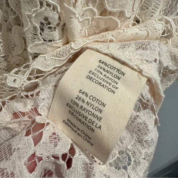 NEW L'Agence Maia Lace Button Front Blouse in Vintage White, Size S - Picture 11 of 15